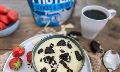 Proteinrig grød med Cookies & Cream