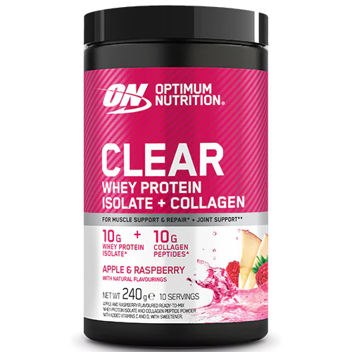 Optimum Nutrition Clear Whey Protein Isolate + Collagen - Apple & Raspberry (240g)