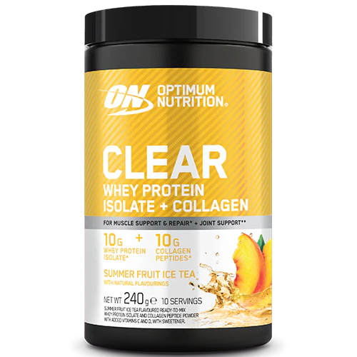 Optimum Nutrition Clear Whey Protein Isolate + Collagen - Summer Fruit Ice Tea (240g)