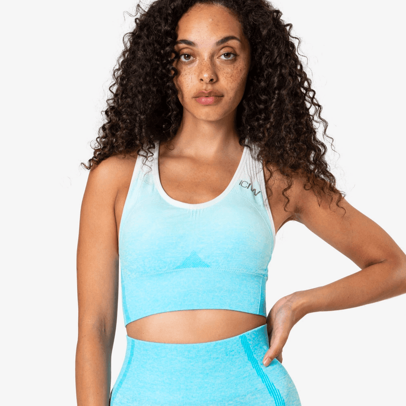 ICIW Ombre Seamless Sports Bra Ocean Blue - MuscleHouse.dk