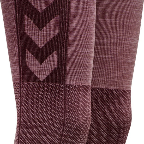 Hummel CLEA Seamless Mid Waist Tights – Fudge Woodrose Melange