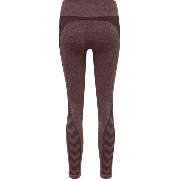 Hummel COCO Seamless Mid Waist Tights - Fudge Woodrose Melange