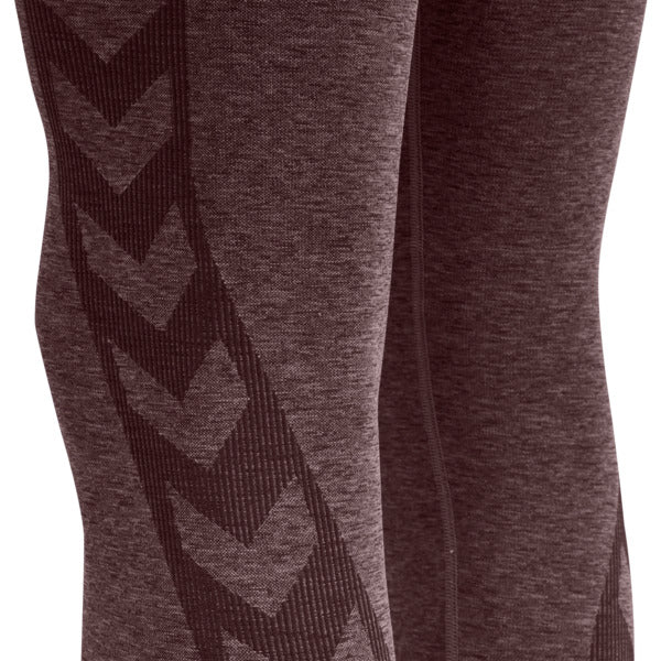 Hummel COCO Seamless Mid Waist Tights - Fudge Woodrose Melange