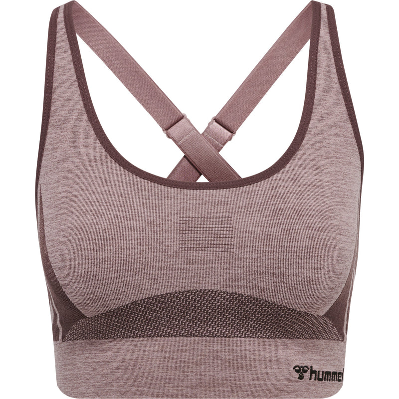 Hummel CLEA Seamless Sports Top – Fudge Woodrose Melange