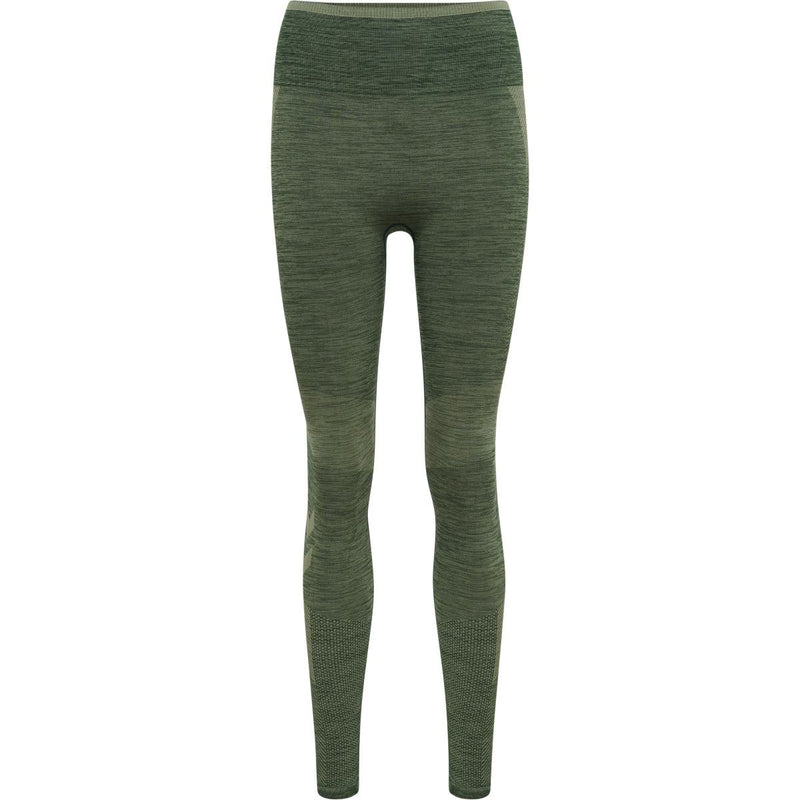 Hummel SKY High Waist Seamless Tights – Darkest Spruce/Basil Melange