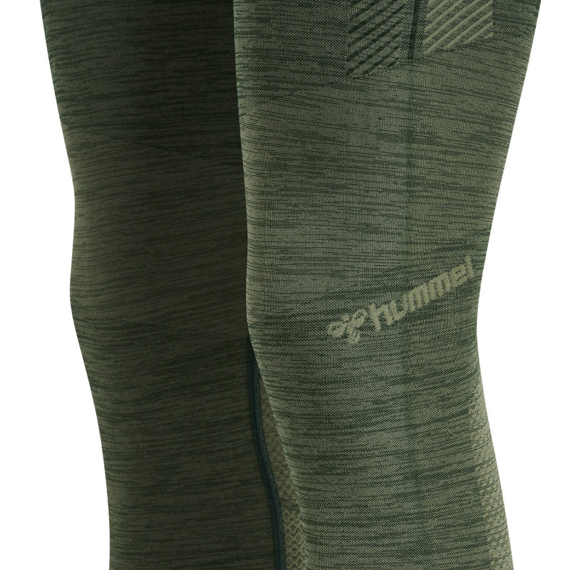 Hummel SKY High Waist Seamless Tights – Darkest Spruce/Basil Melange