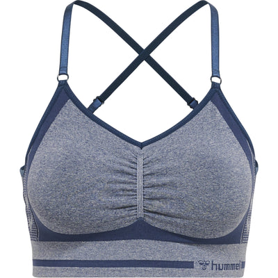 Hummel LULU Seamless Scrunch Bra - Insignia Blue Melange