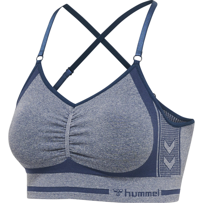 Hummel LULU Seamless Scrunch Bra - Insignia Blue Melange