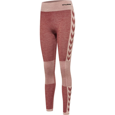 Hummel CLEA Seamless Mid Waist Tights – Withered Rose/Rose Tan Melange