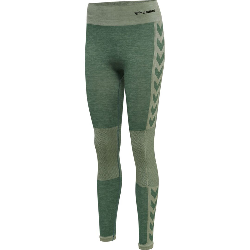 Hummel CLEA Seamless Mid Waist Tights – Laurel Wreath/Lily Pad Melange