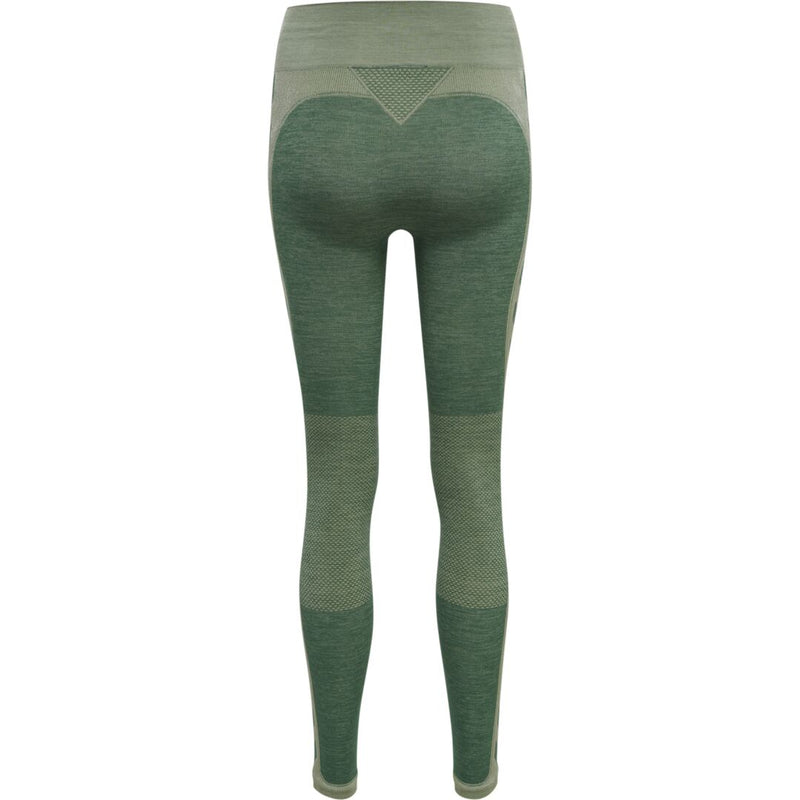 Hummel CLEA Seamless Mid Waist Tights – Laurel Wreath/Lily Pad Melange