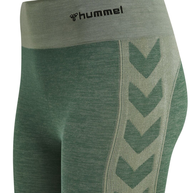 Hummel CLEA Seamless Mid Waist Tights – Laurel Wreath/Lily Pad Melange