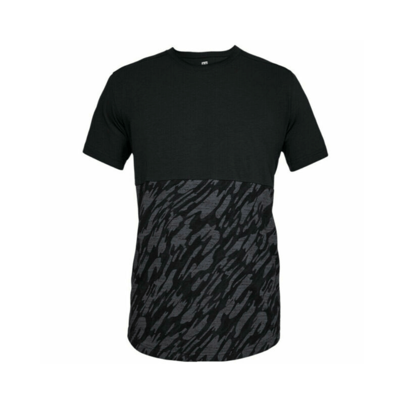 Under Armour Mens Sportstyle Camo Block T-Shirt Casual Top Black