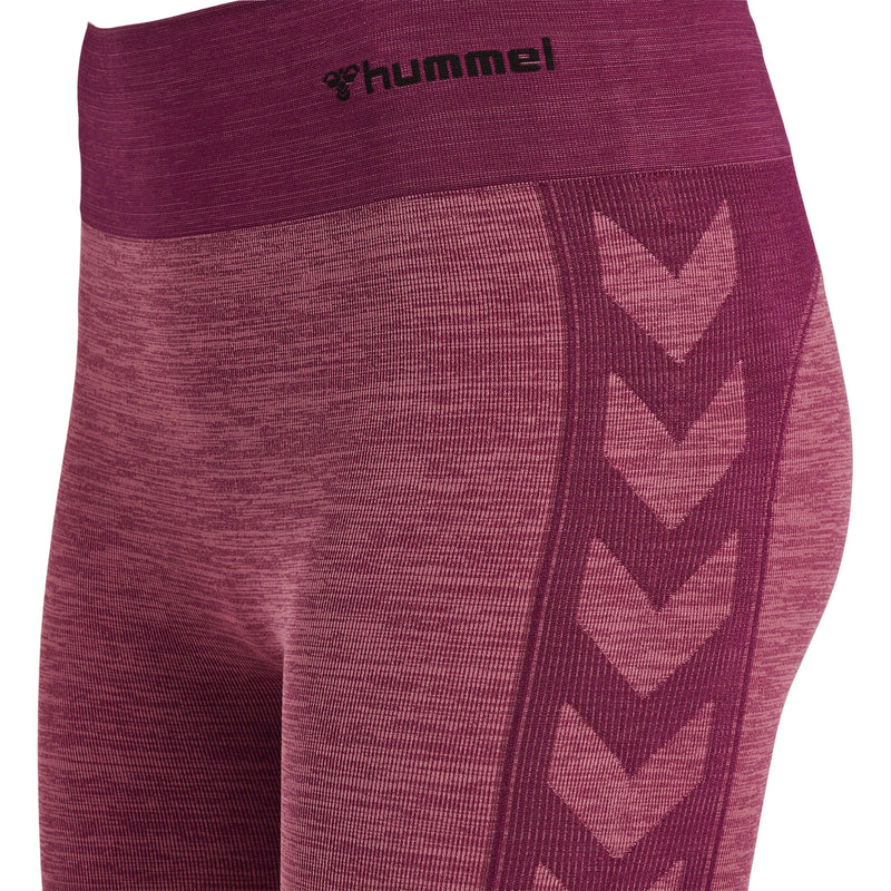 Hummel CLEA Seamless Mid Waist Tights – Grape Wine/Crushed Berry Mel