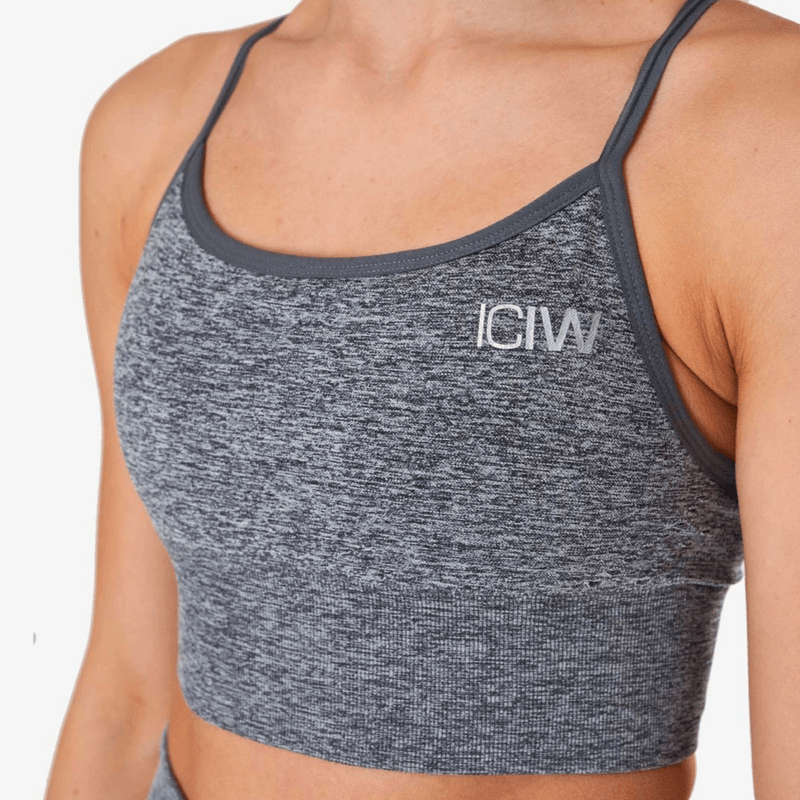 ICANIWILL Queen Mesh Sports Bra Grey Melange