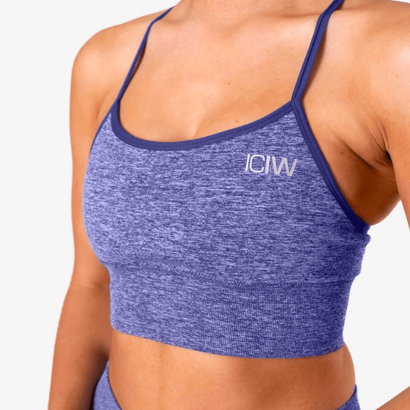 ICANIWILL Queen Mesh Sports Bra Sky Blue Melange