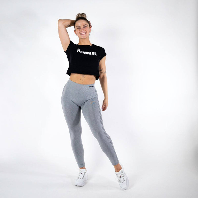 Hummel CI Seamless Mid Waist Tights – Grey Melange