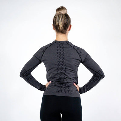 Hummel CI Seamless T-shirt L/S – Black Melange