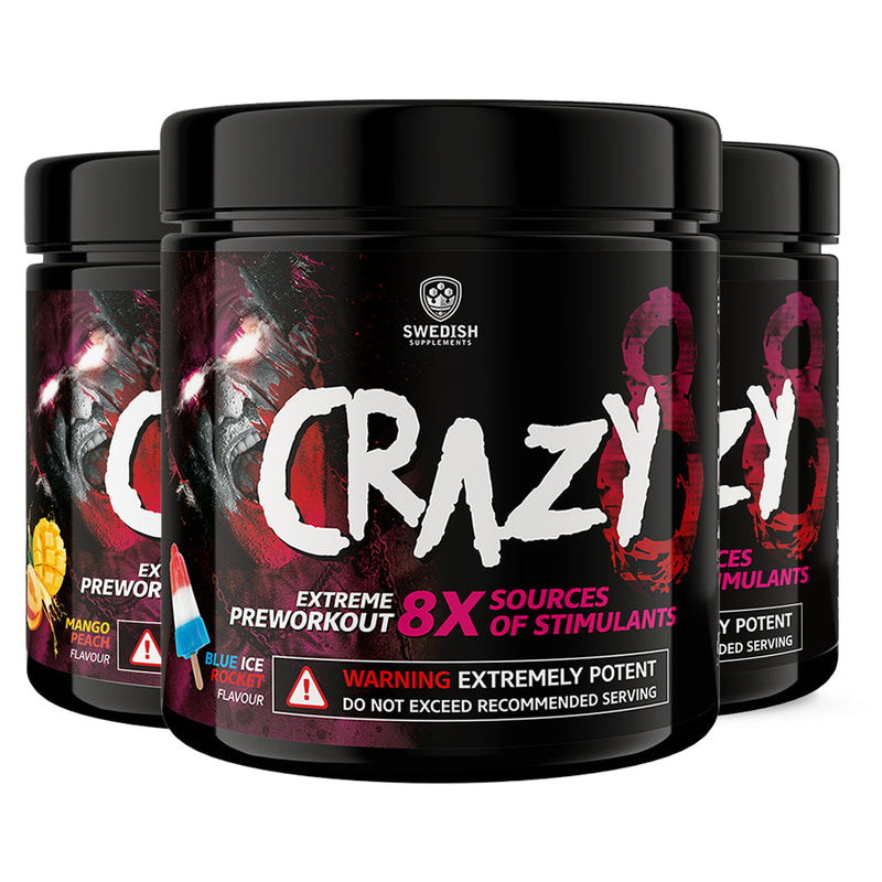 Swedish Supplements Crazy 8 Pre Workout (24 serveringer)