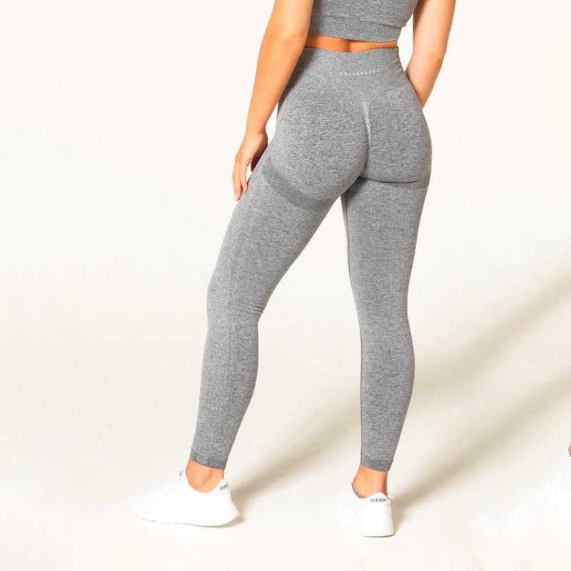 V3 Apparel Define Seamless Scrunch Leggings - Grey Marl