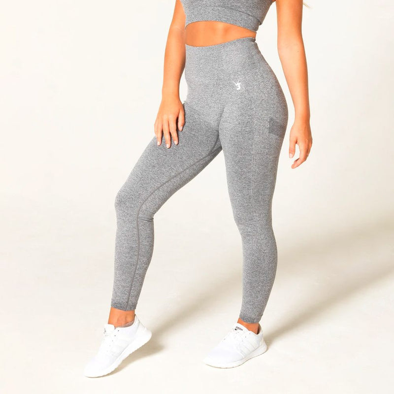 V3 Apparel Define Seamless Scrunch Leggings - Grey Marl