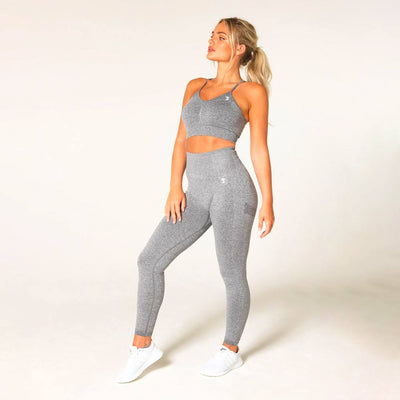 V3 Apparel Define Seamless Scrunch Leggings - Grey Marl