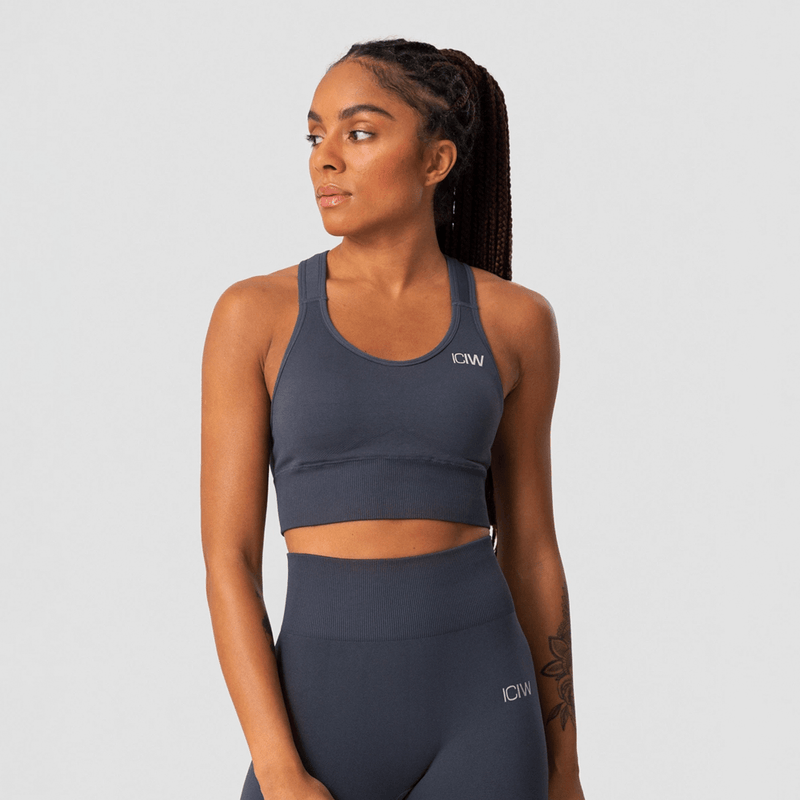 ICANIWILL Divine Seamless Sports Bra Mystic Blue - MuscleHouse.dk