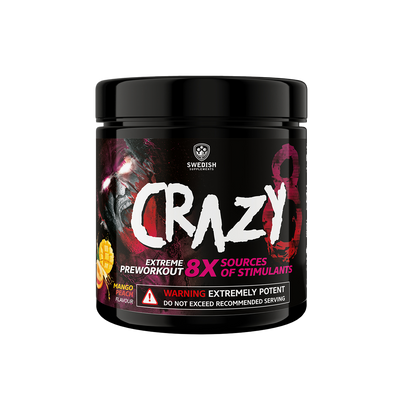 Swedish Supplements Crazy 8 Pre Workout (24 serveringer)