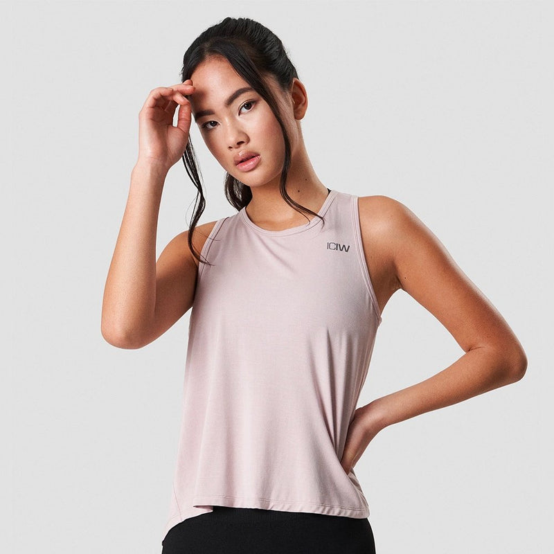 Grey open back tank top