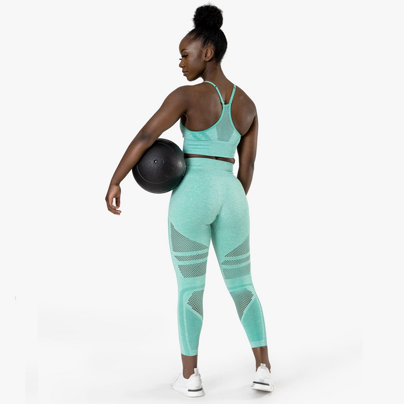 ICANIWILL Queen Mesh Sports Bra Mint Melange