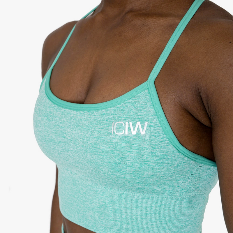 ICANIWILL Queen Mesh Sports Bra Mint Melange