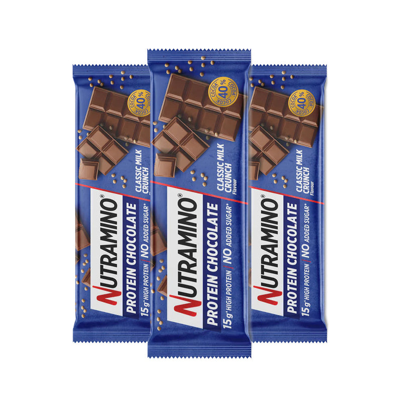 Nutramino Protein Chocolate Bar - Classic Milk Crunch (10x 50g)