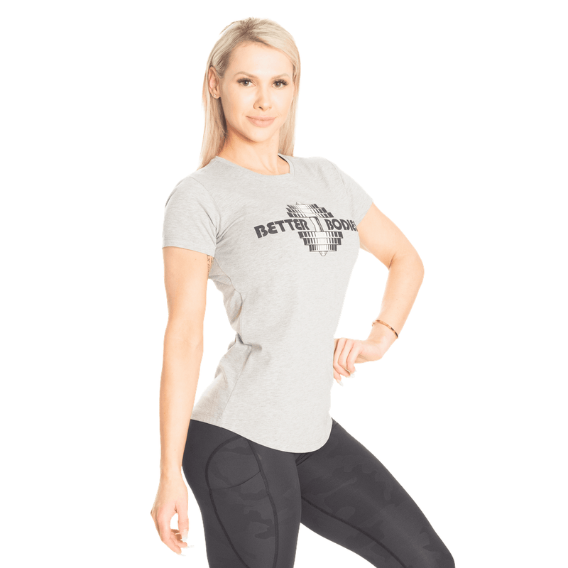 Better Bodies Regular Tee Light Grey Melange