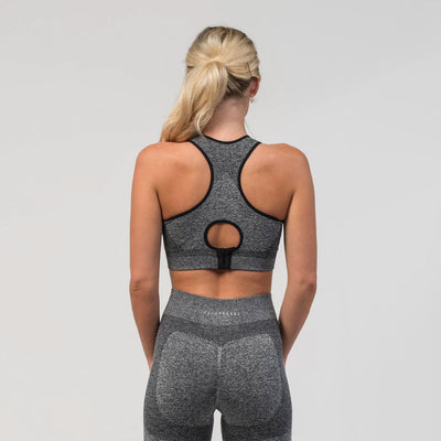 V3 Apparel Excel Seamless Scrunch Sports Bra – Grey