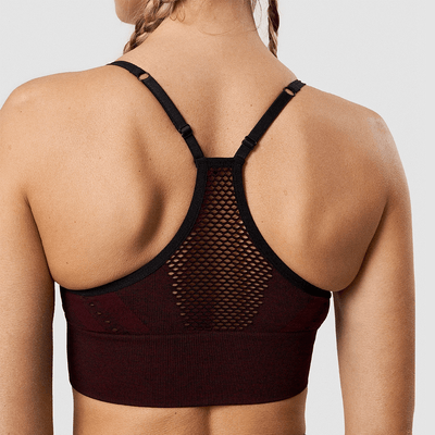 ICANIWILL Queen Mesh Sports Bra Burgundy Melange